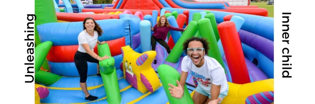 Adult's jumping castle and face paint