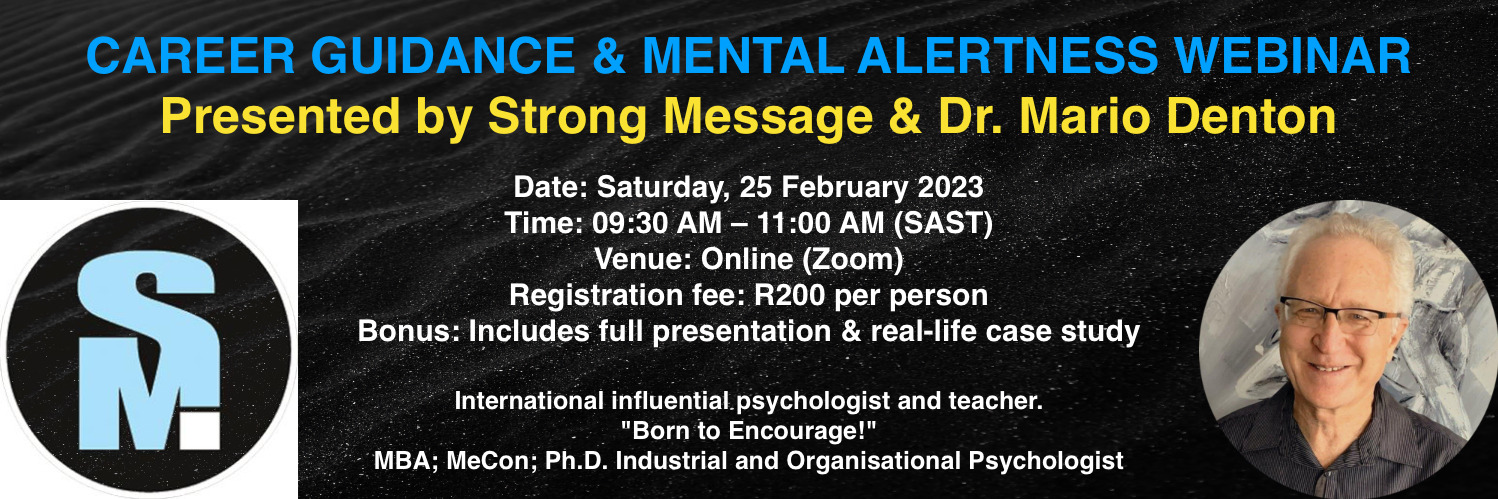 Strong Message: Career Guidance & Mental Alertness Webinar