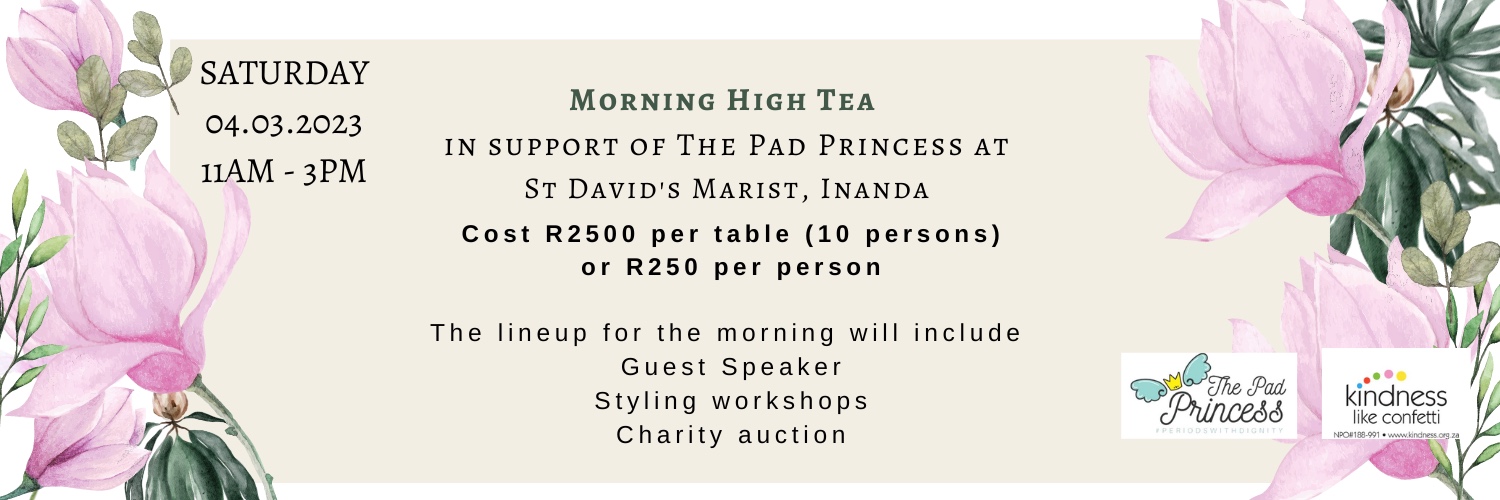High Tea Fundraiser with The Pad Princess and Kindness Like Confetti