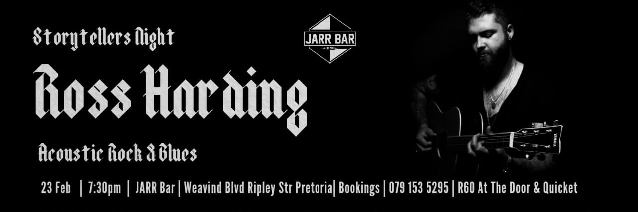 Book tickets for Ross Harding Storytellers Night Jarr Bar