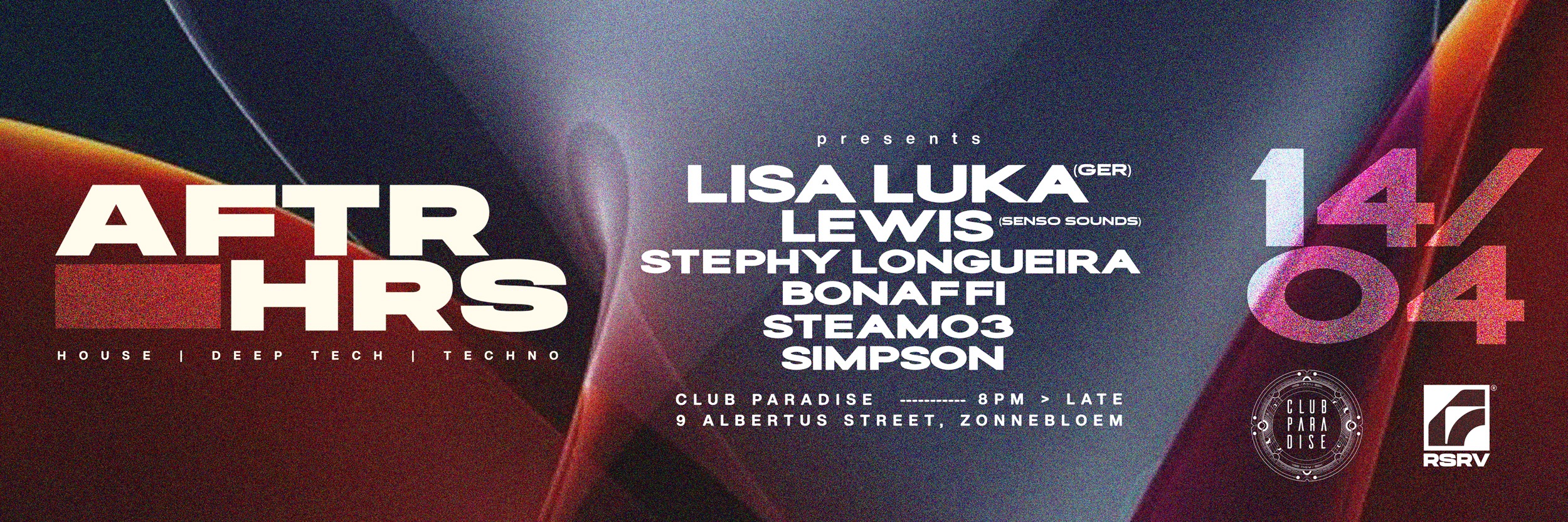 AFTRHRS ft LISA LUKA (Germany) & LEWIS 14/04