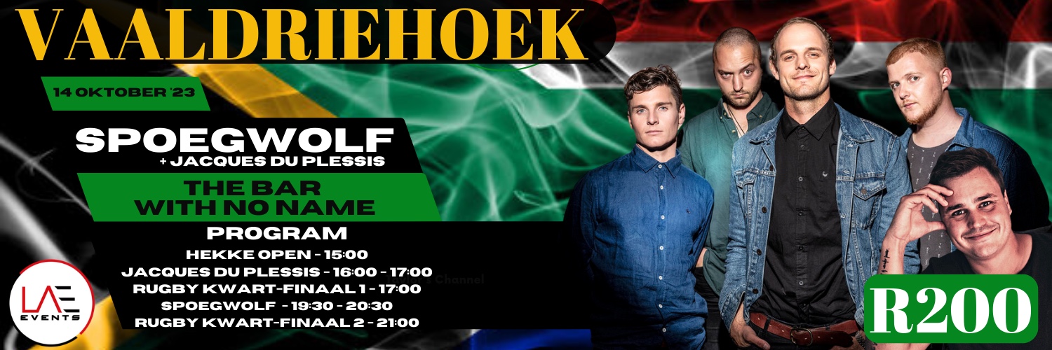 SPOEGWOLF KUIER IN DIE VAAL - 14 OKTOBER (THE BAR WITH NO NAME)