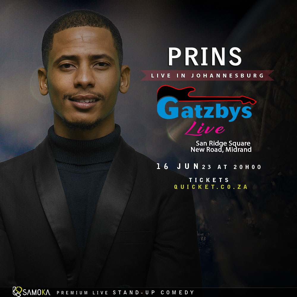 Book tickets for PRINS LIVE in Johannesburg at Gatzbys LIVE 16 June 2023