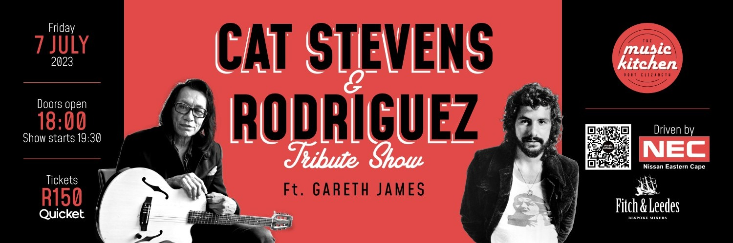 Cat Stevens and Rodrigues tribute show Ft Gareth James Fri 7th July 2023
