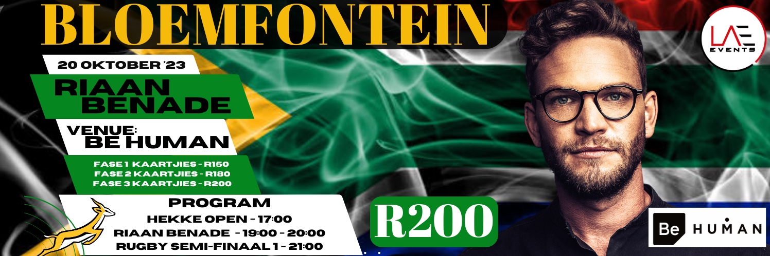 RIAAN BENADE - BLOEMFONTEIN (20 OKTOBER 2023 - BE HUMAN)