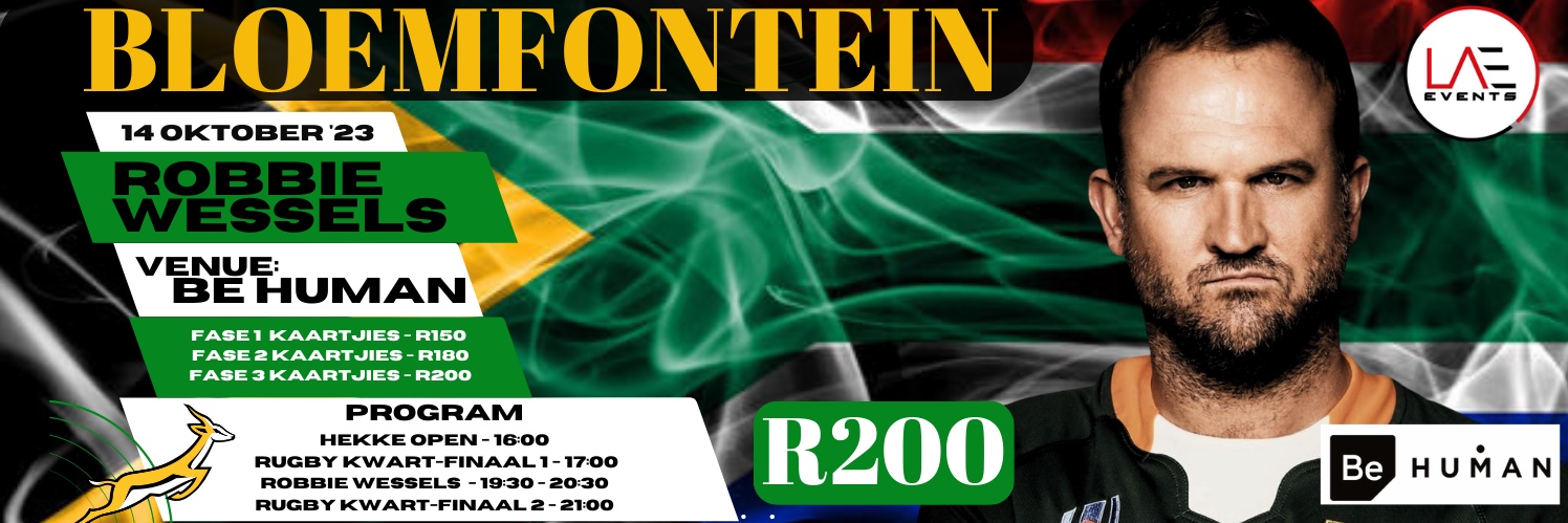 ROBBIE WESSELS - BLOEMFONTEIN (14 OKTOBER 2023 - BE HUMAN)