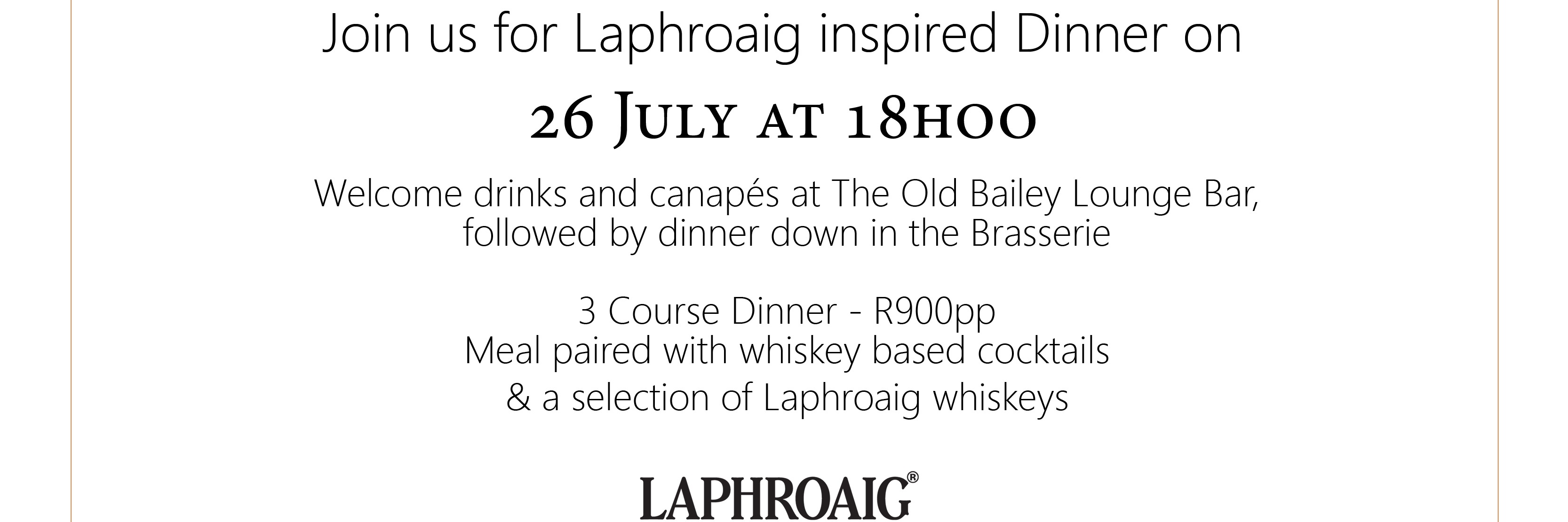 Laphroaig Inspired Dinner