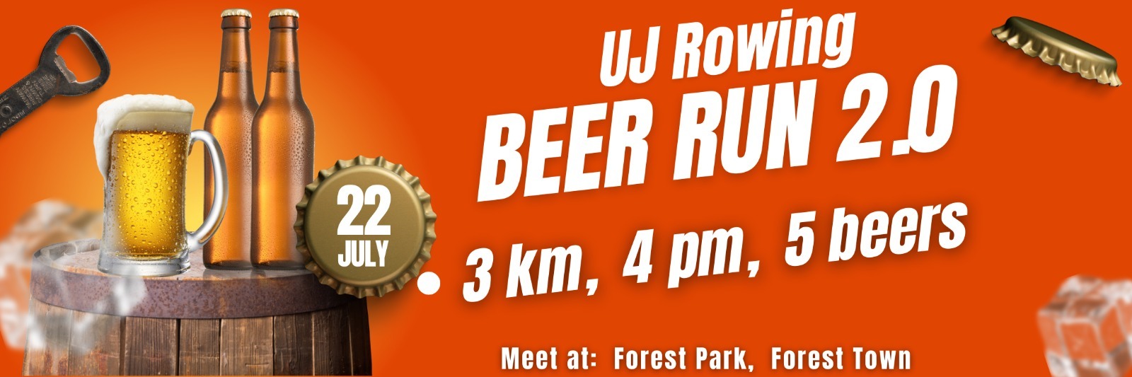 Book tickets for UJ Rowing Beer Run 2.0