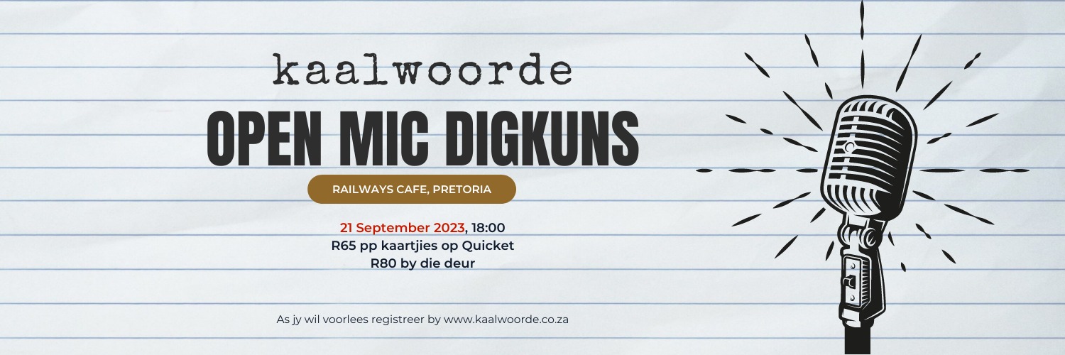 Kaalwoorde Open Mic Digkuns 21 September