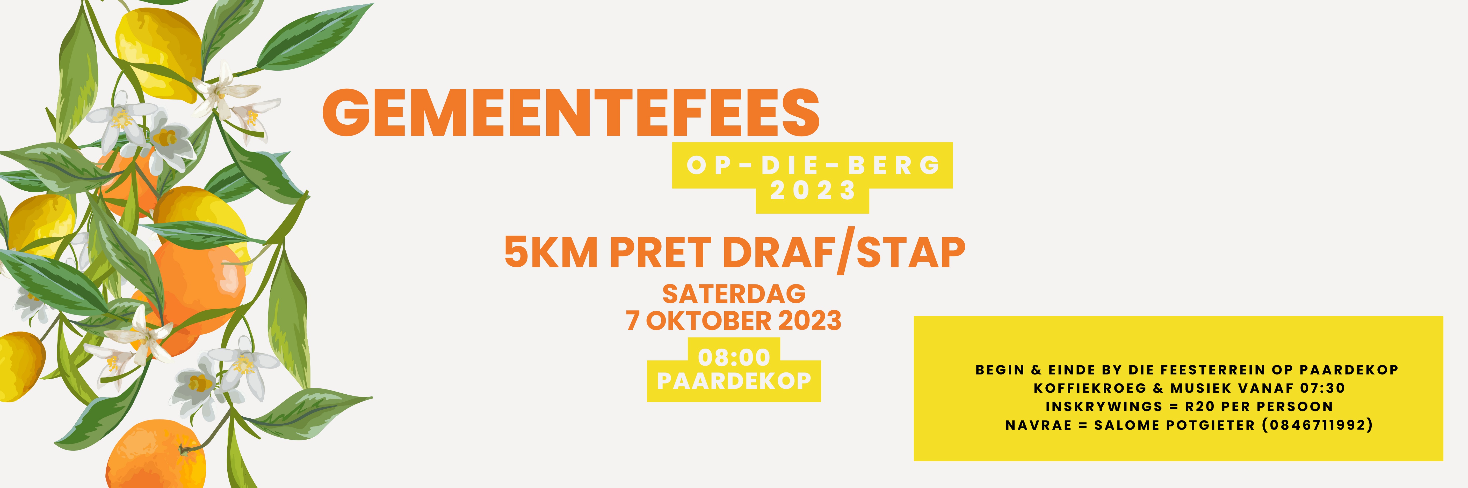 NGK CITRUSDAL GEMEENTEFEES OP-DIE-BERG 5KM PRET DRAF/STAP