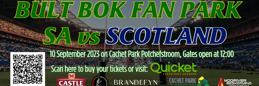 Bult Bok Fan Park SA vs Scotland live on Cachet Park