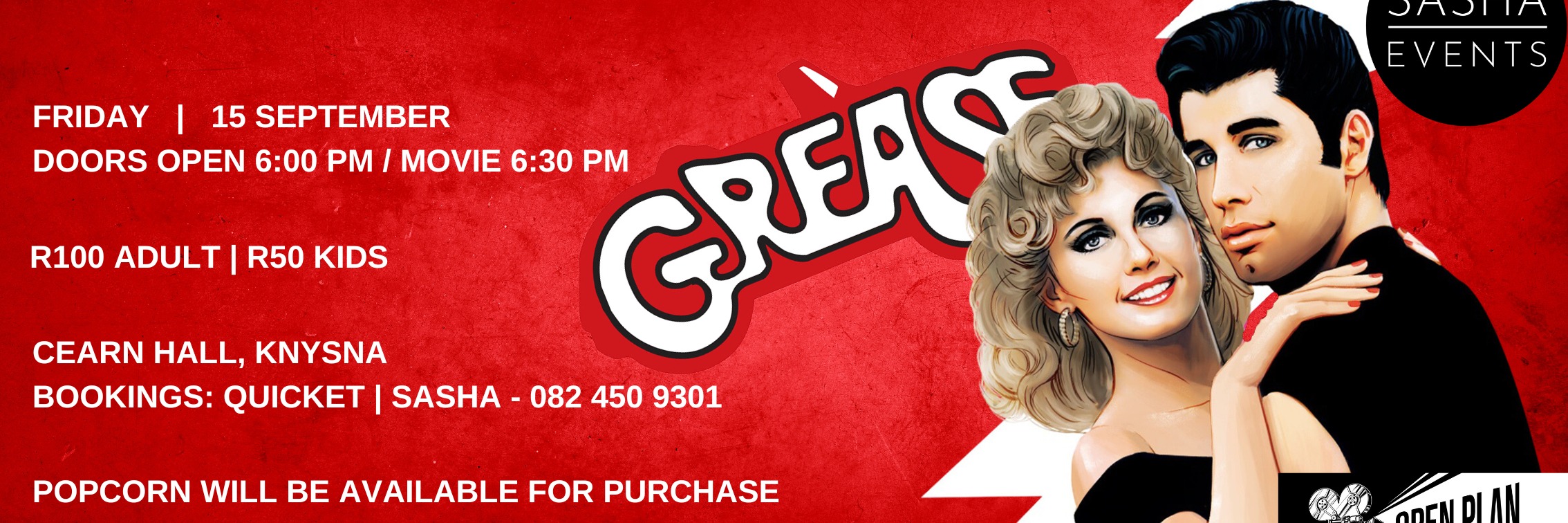 Book tickets for MOONLIGHT MOVIES KNYSNA GREASE