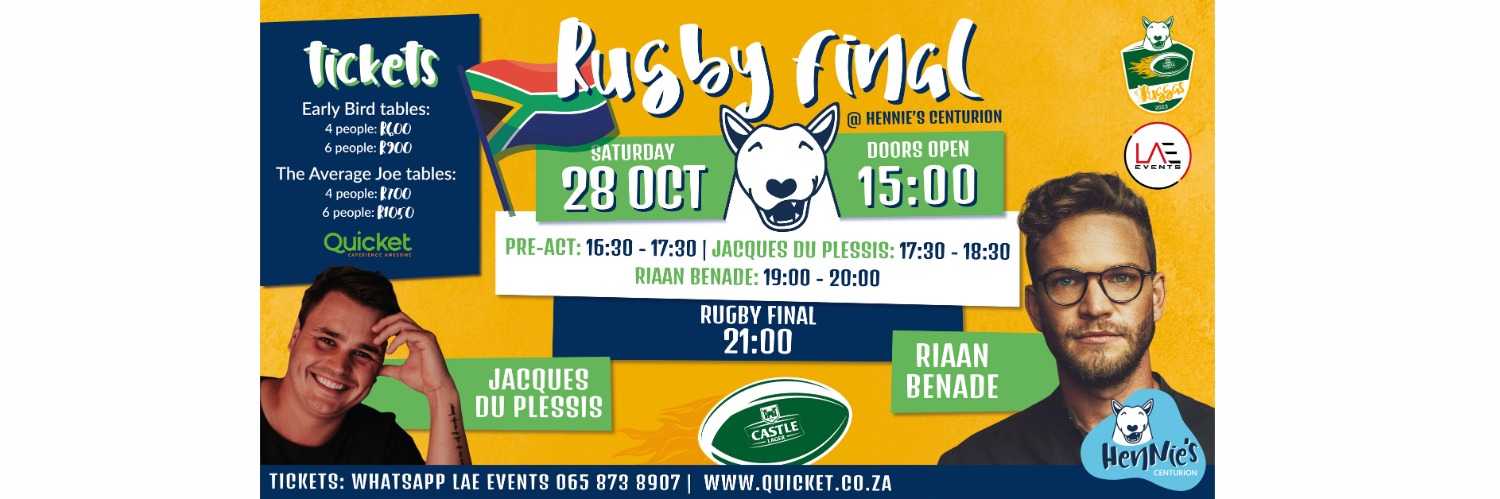 RIAAN BENADE & JACQUES DU PLESSIS - HENNIE'S CENTURION (28 OKTOBER 2023)