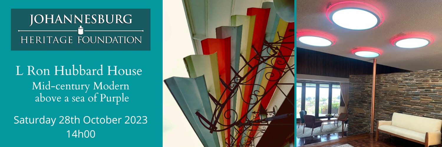 L Ron Hubbard House - Mid-century Modern above a sea of Purple