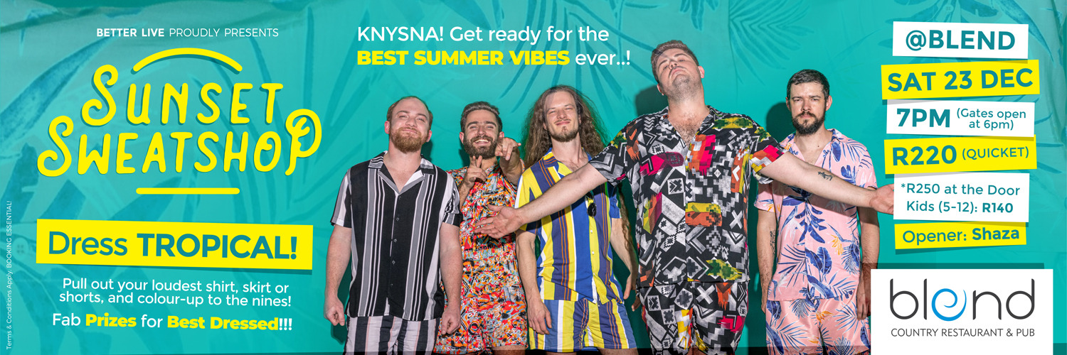 Sunset Sweatshop live in Knysna