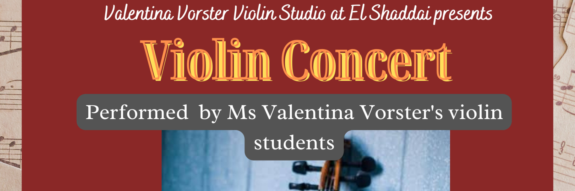 Valentina Vorster's Violin Studio: Violin Concert
