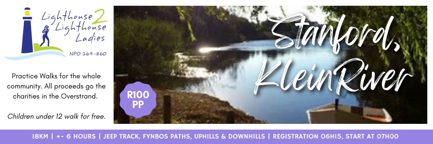 PRACTICE WALK 3:  19 NOV 2023 -  KLEIN RIVER NATURE RESERVE (STANFORD) (+/-18km)