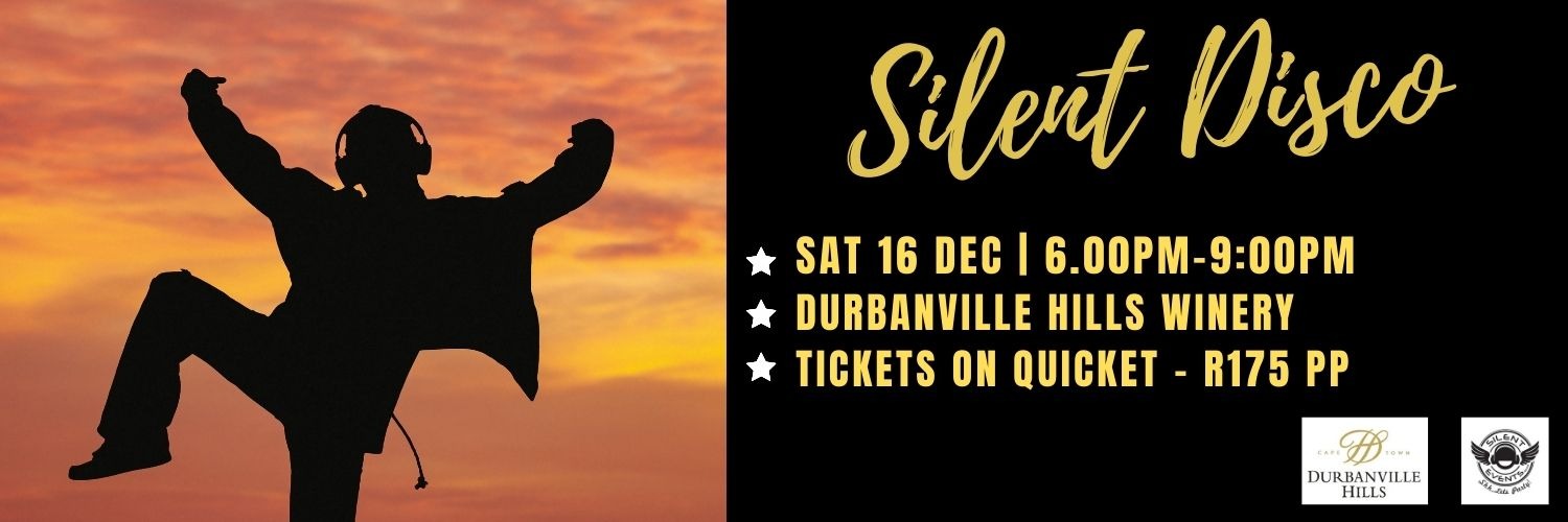 -- SUNSET SILENT DISCO --- SILENT EVENTS - SATURDAY 16 DECEMBER 2023 - DURBANVILLE HILLS --