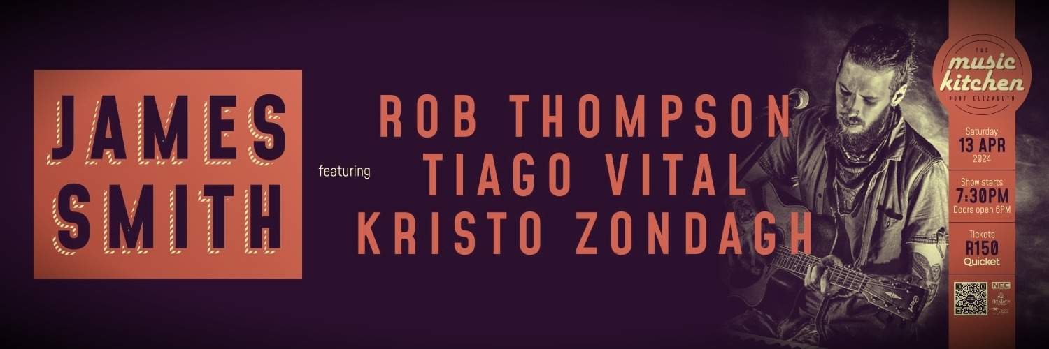 James Smith Ft Rob Thomson & The Linebackers Sat 13th APril 2024