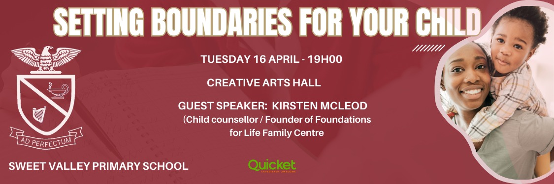 Setting Boundaries For Your Child - Talk by Kirsten McLeod (Child counsellor and Founder of Foundations For Life Family Centre)
