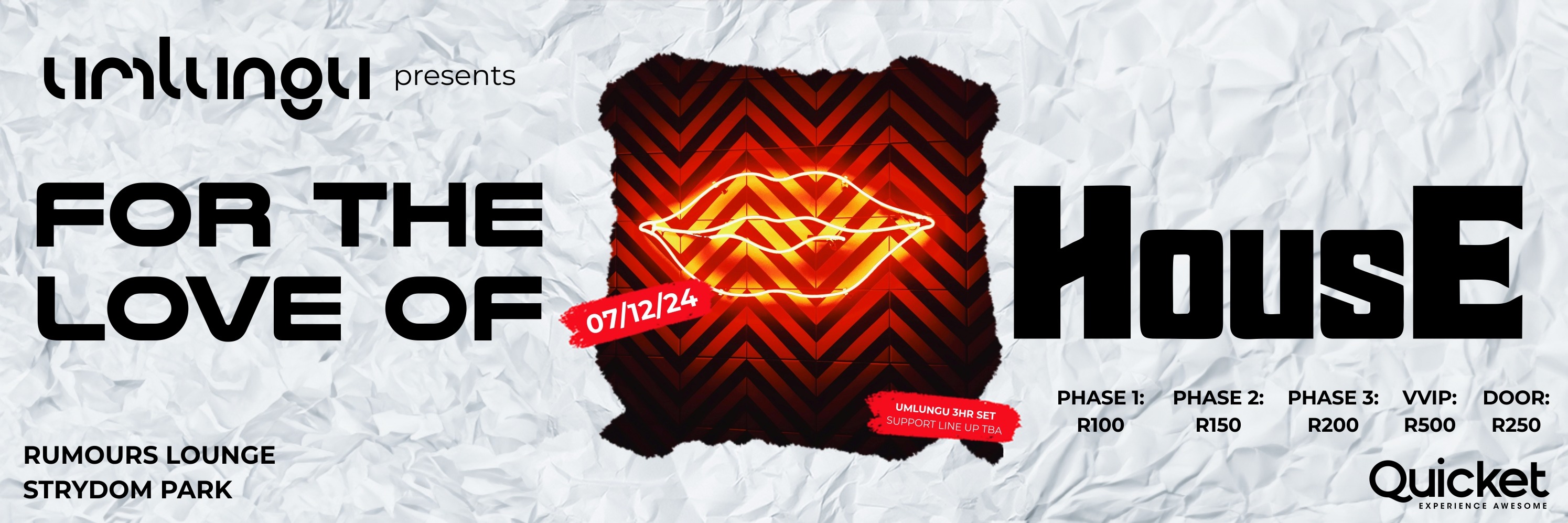 Book tickets for For The Love Of HOUSE