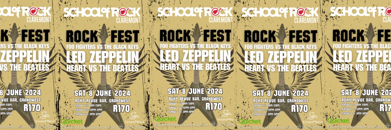 School of Rock Claremont presents Foo Fighters vs The Black Keys, Led Zeppelin and Heart vs The Beatles Season Show