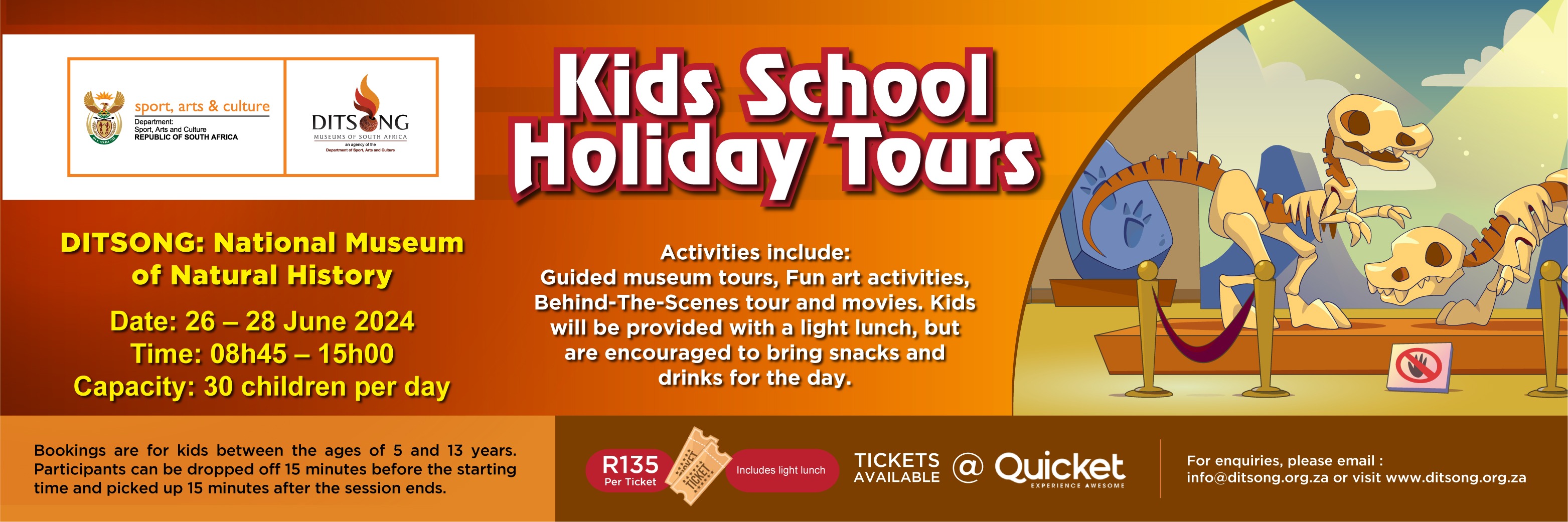 Kids school holiday tours