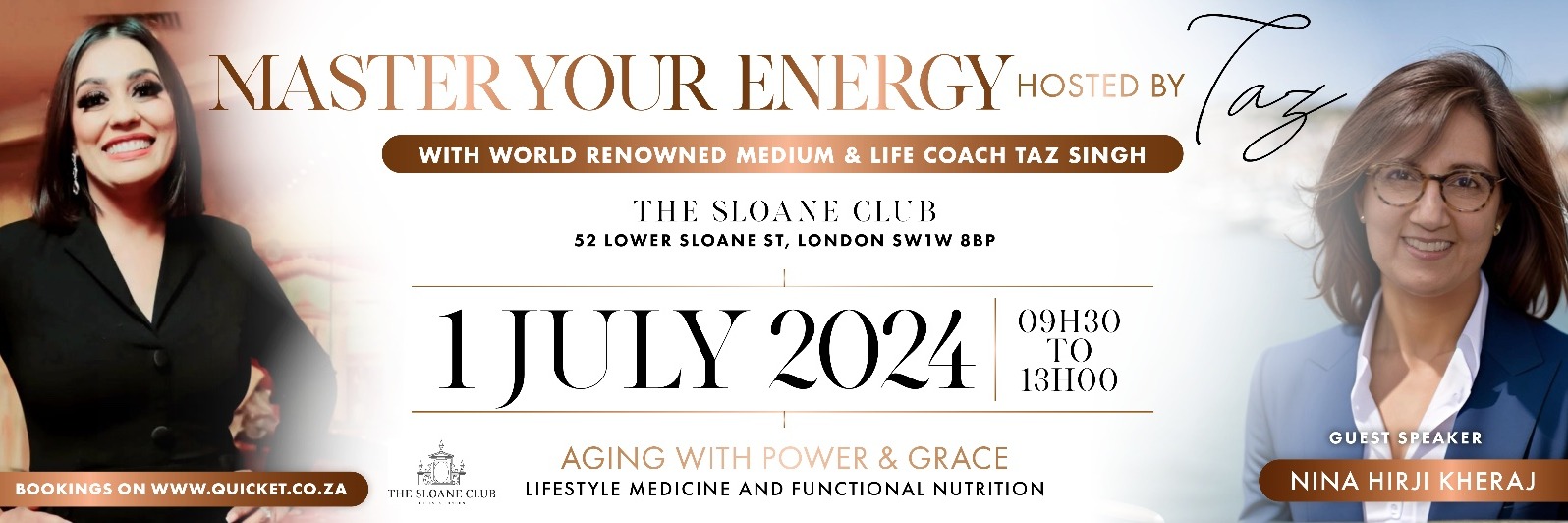MASTER YOUR ENERGY WITH TAZ & NINA IN LONDON