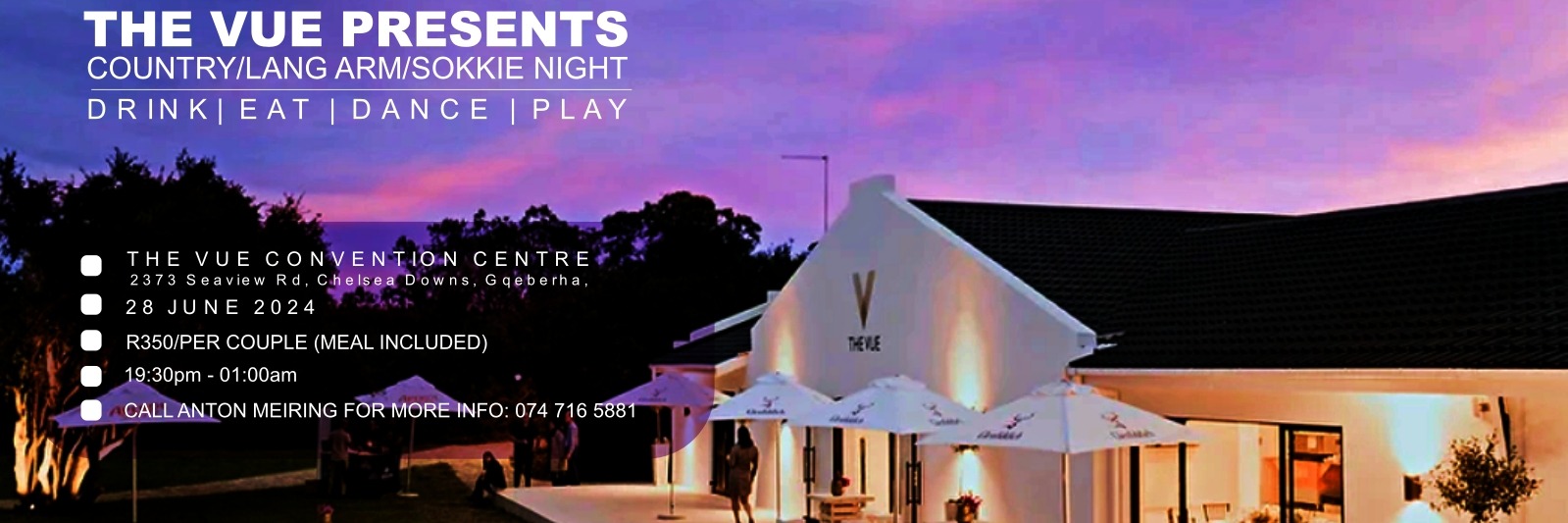 The Vue Presents: Country|Sokkie|Lang Arm Night