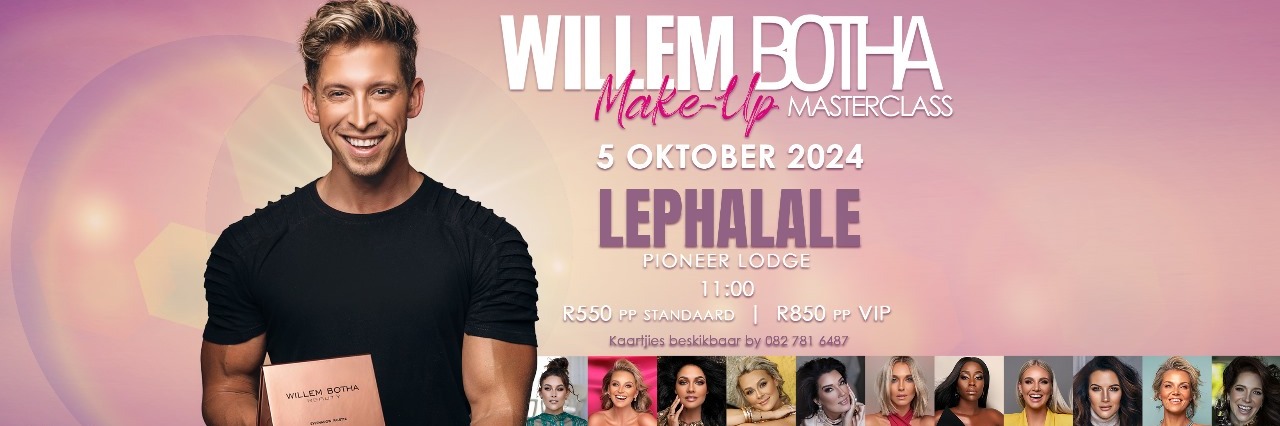 Willem Botha Make-Up Masterclass, Pioneer Lodge, Lephalale.