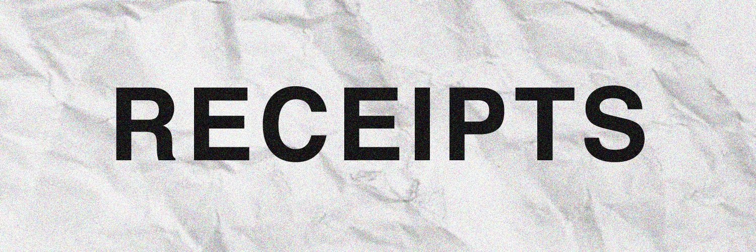 Receipts - The Waiting Room - 30th August