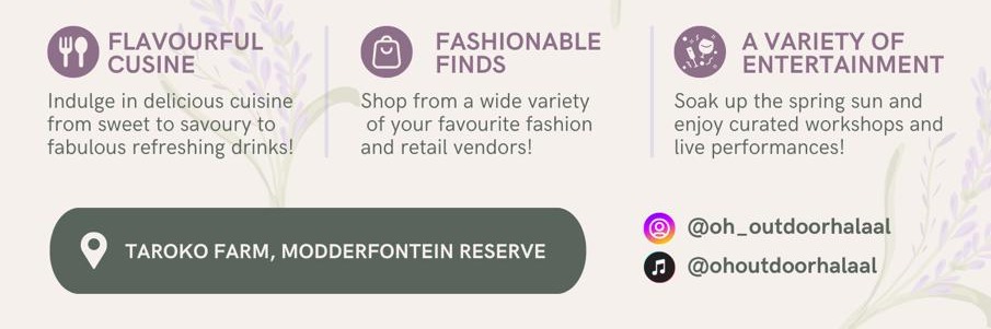 Outdoor Halaal - 07 & 08 September 2024, Taroko Farm, Modderfontein Reserve