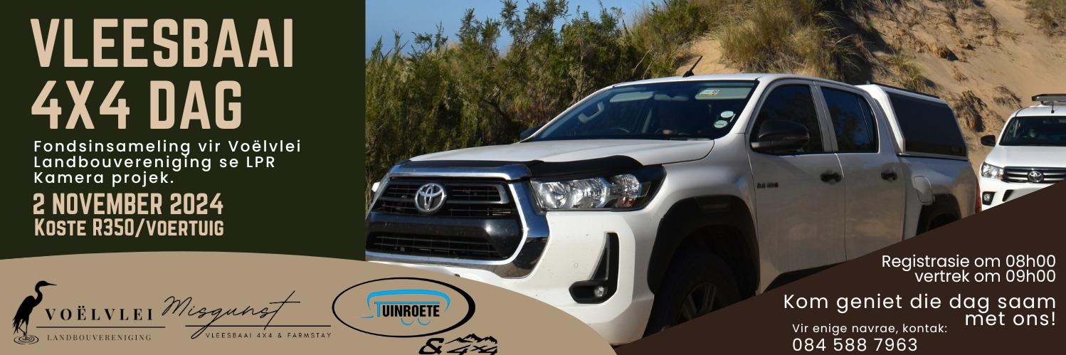 Vleesbaai 4x4 Dag ten bate Voëlvlei Lanbouvereniging LPR Kamera Projek