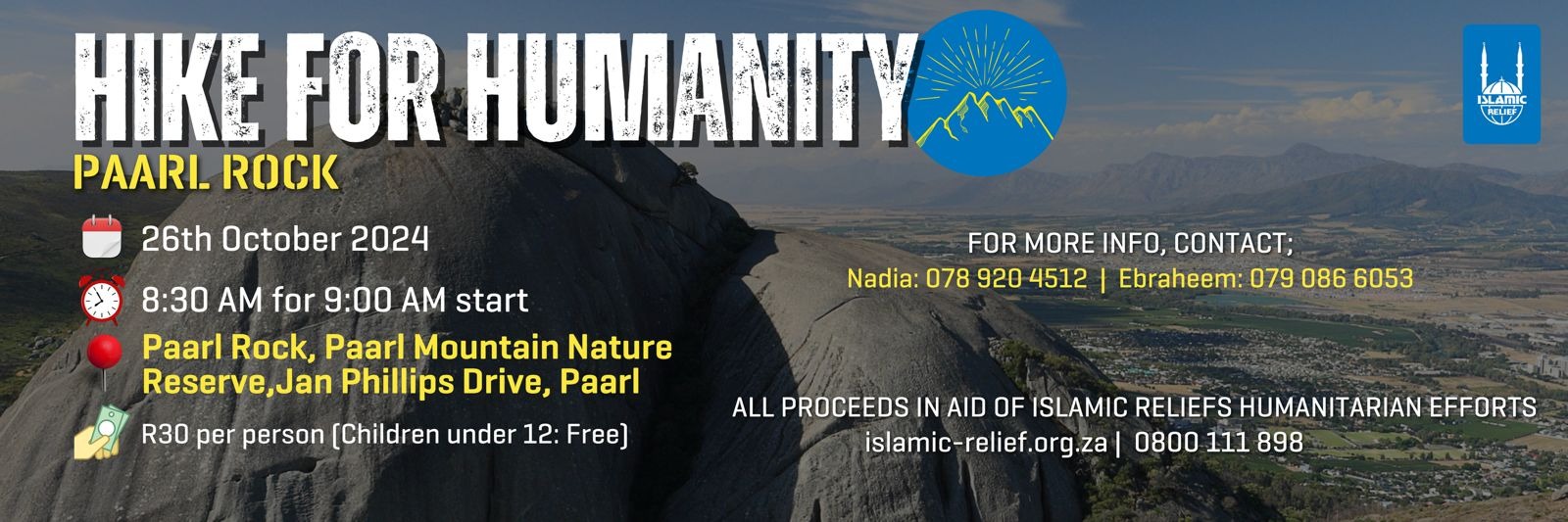 Hike for Humanity at Paarl Rock