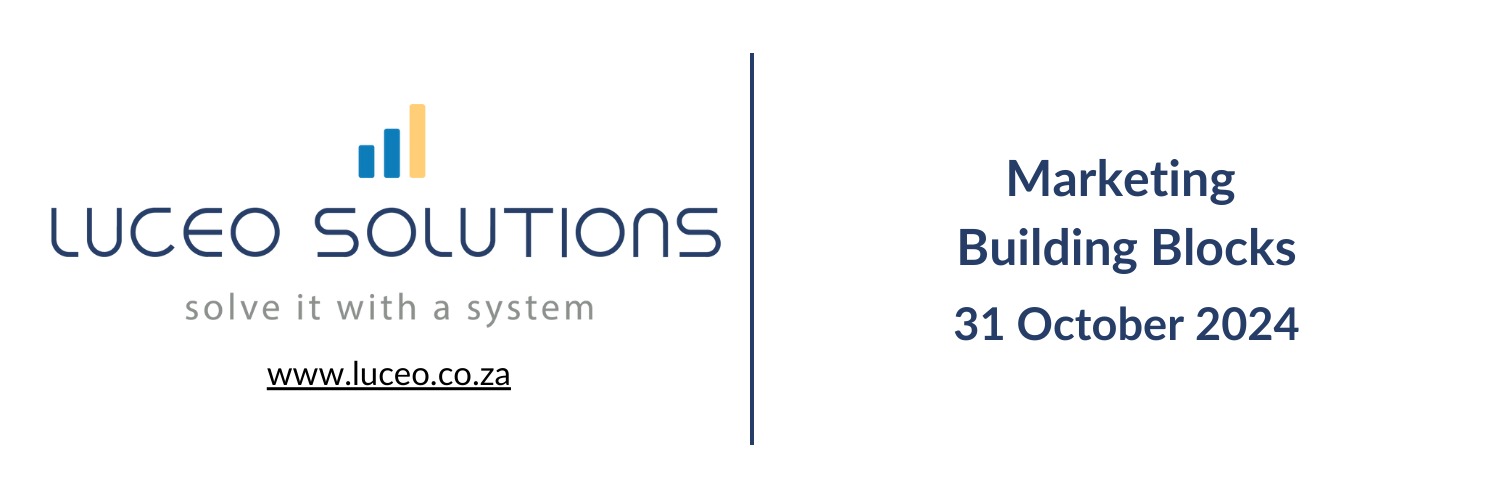 NPO training by Luceo: Marketing Building Blocks