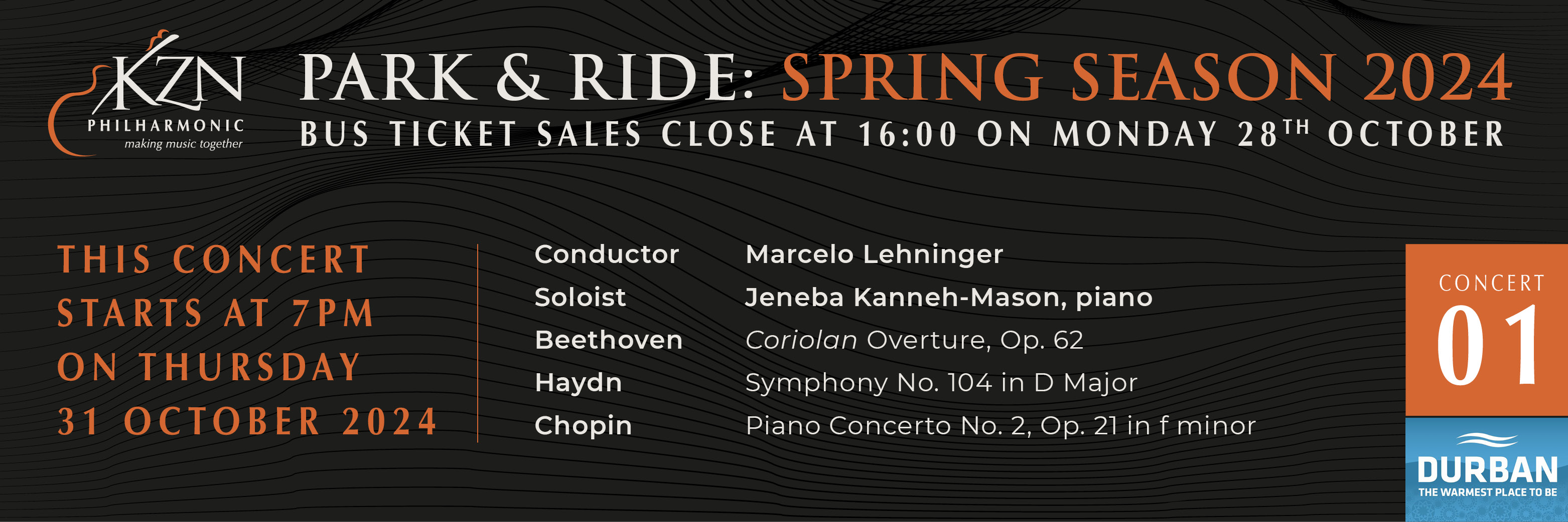 KZN Philharmonic Orchestra 2024 SPRING Park & Ride Concert 1