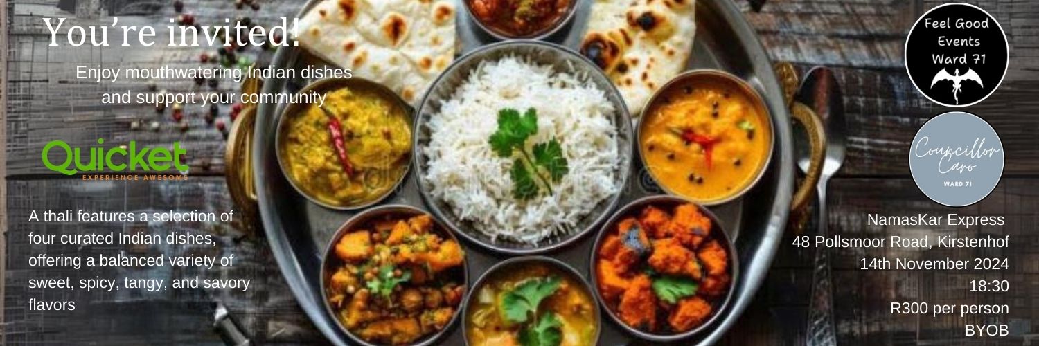 Eat, drink, support and socialise over Indian thali