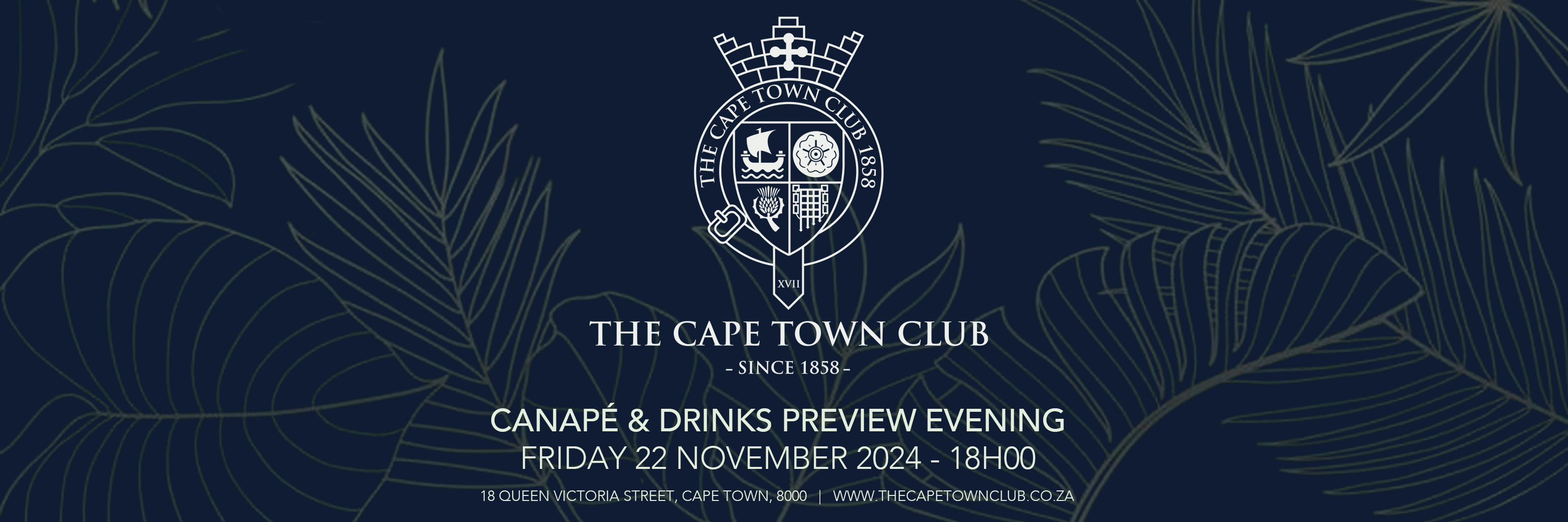 The Cape Town Club - Canapé & Drinks Preview Evening