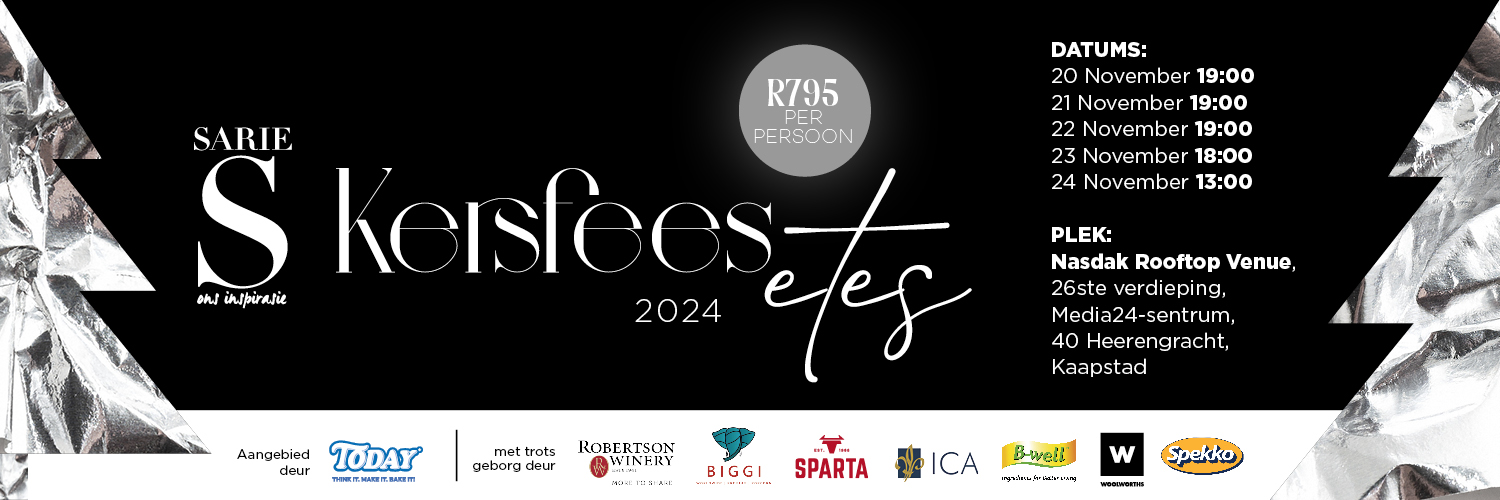 SARIE Kersfeesetes 2024 aangebied deur Today