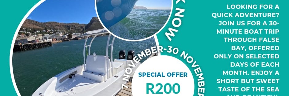 Explore False Bay : 30 Min Boat trip