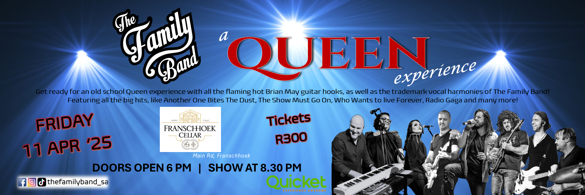 A Queen Experience with The Family Band ft. Mark Haze at Franschhoek Cellar