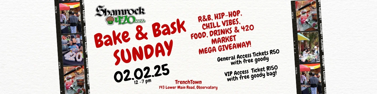 SHAMROCK420 presents BAKE & BASK Sunday at Trenchtown