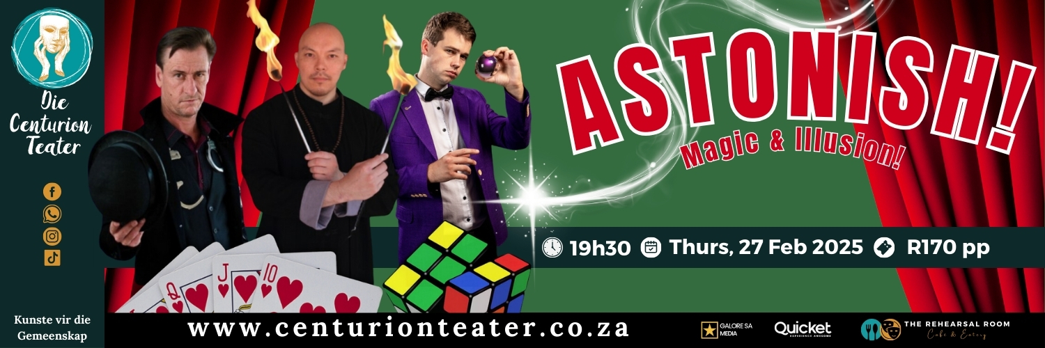 Astonish: Magic & Illusion (Brendon Peel, Li Lau, and Wolflock @ Die Centurion Teater)