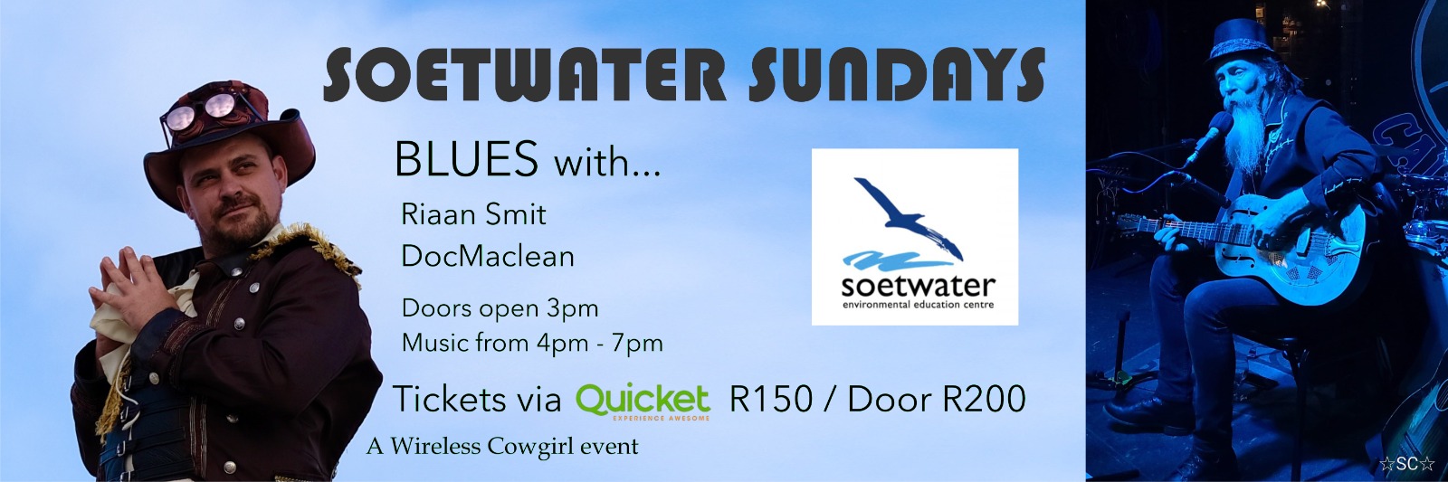 SOETWATER SUNDAYS Blues with Riaan Smit and Doc MacClean