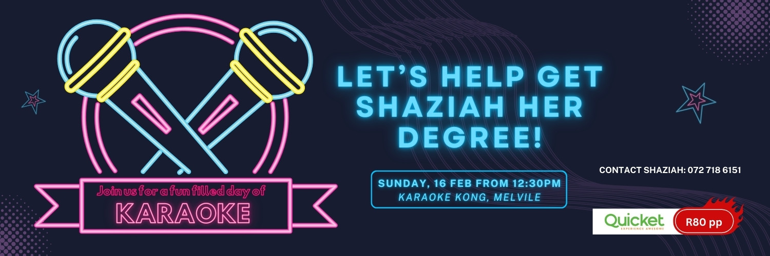 Karaoke Fundraiser: Help Shaziah get her degree