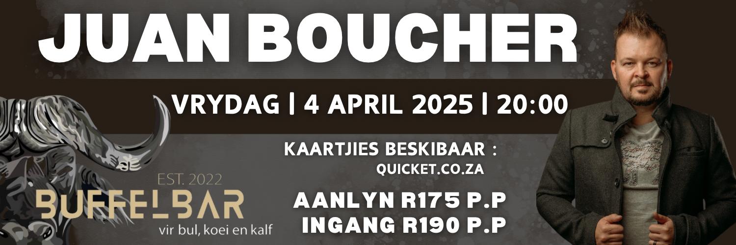 JUAN BOUCHER LIVE by Buffel Bar, Bela Bela, Limpopo