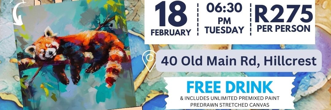 Passion Paint and Sip - Sleepy Red Panda