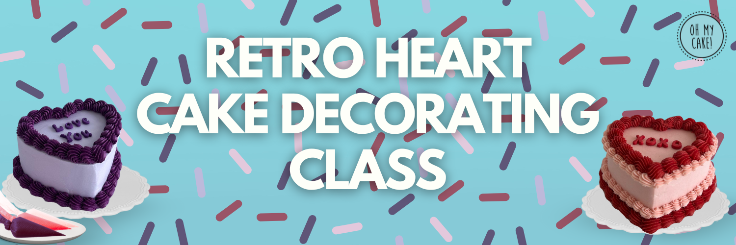 Retro Heart Cake Decorating Class