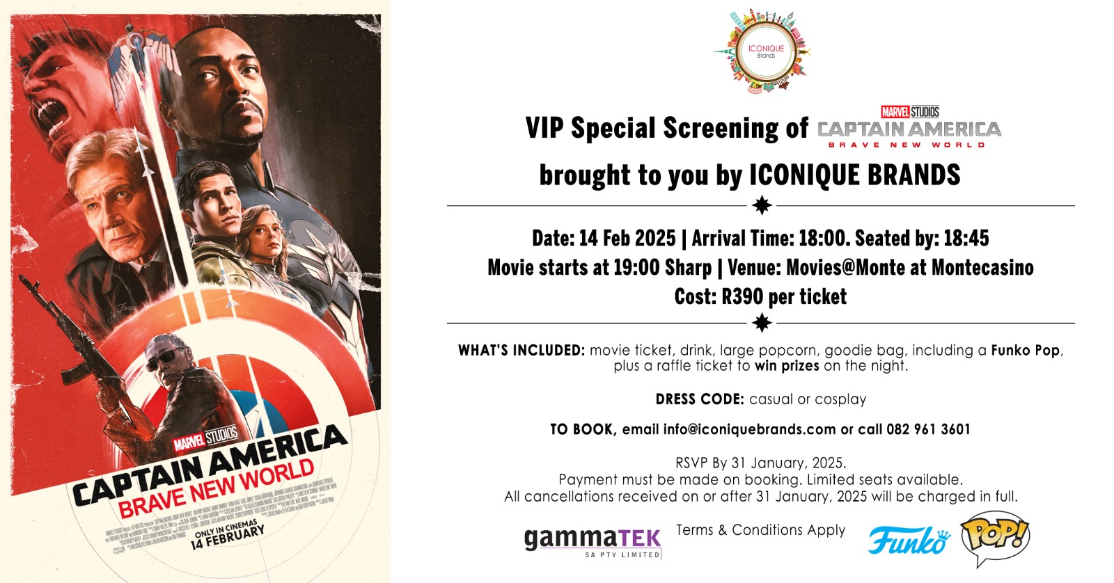Special Screening of Captain America Brave New World hosted by Iconique Brands