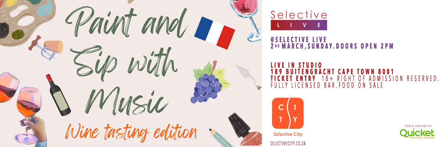 Paint and Sip with Music : wine tasting edition